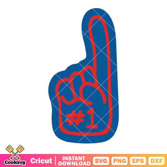 Number 1 foam finger svg, buffalo bills svg, nfl celebration svg