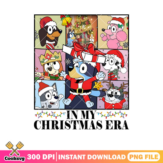 Numbers in my christmas era png, bluey friends png, christmas bluey png