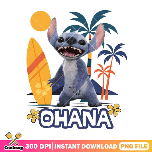 Ohana hawaii stitch png, stitch ohana png, new stitch movie​ png