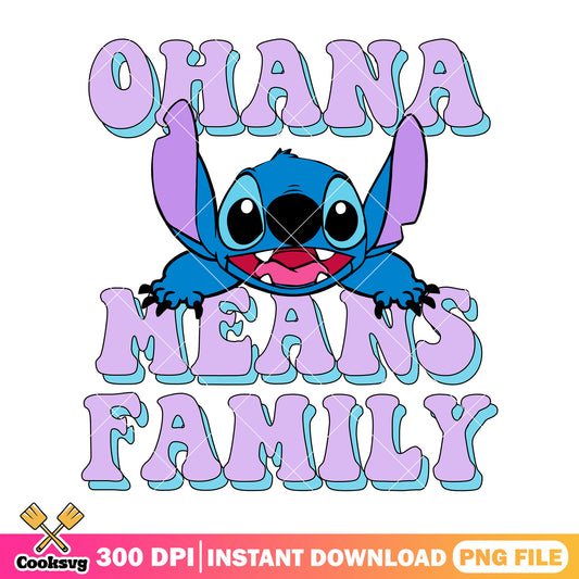 Ohana means family with stitch png, ohana stitch png, ohana means family​ png