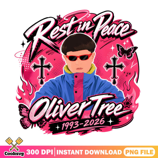 Oliver Tree Rest In Peace PNG, RIP Oliver Tree 1993, Music PNG