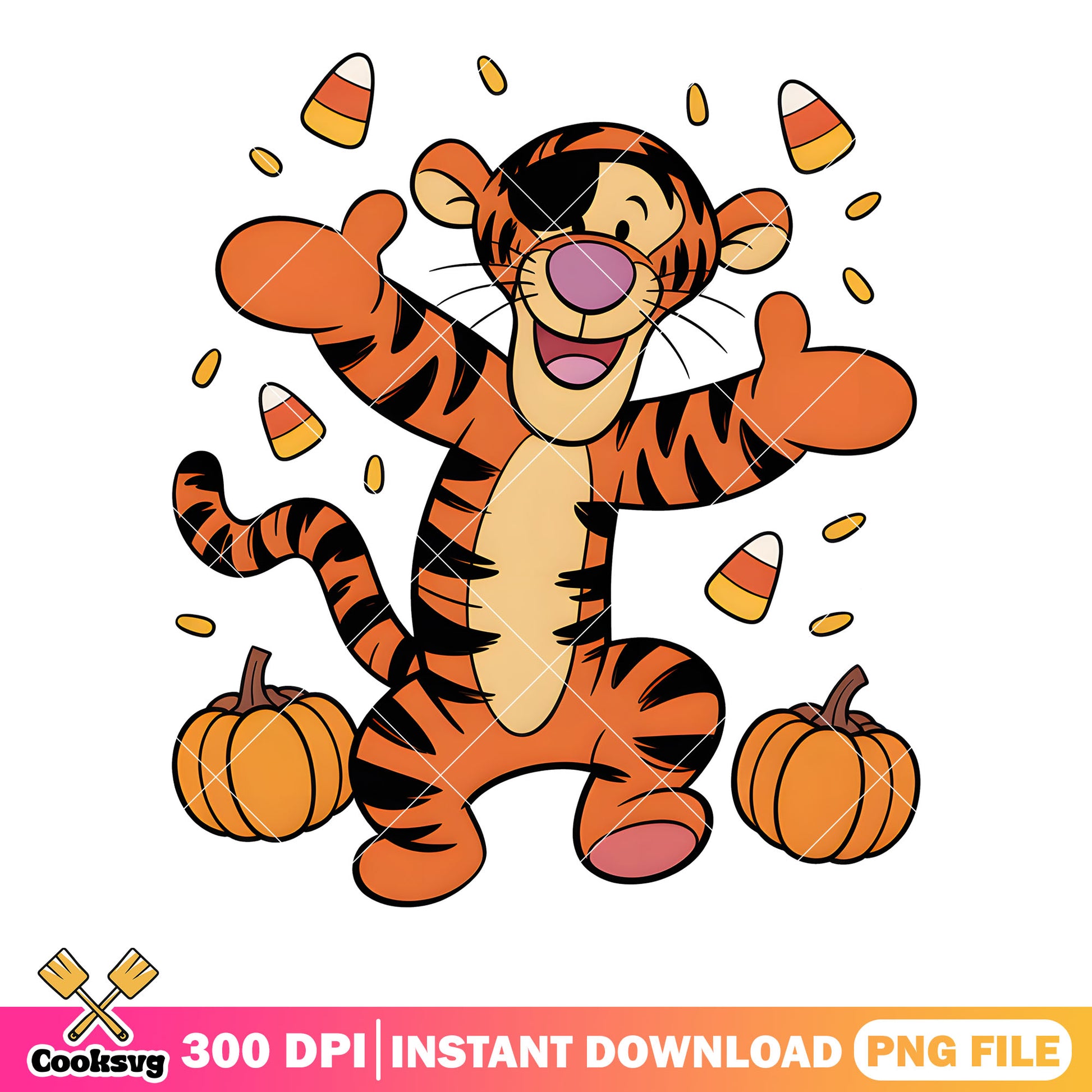One eyes tigger costume png, pooh friends png, halloween tigger png