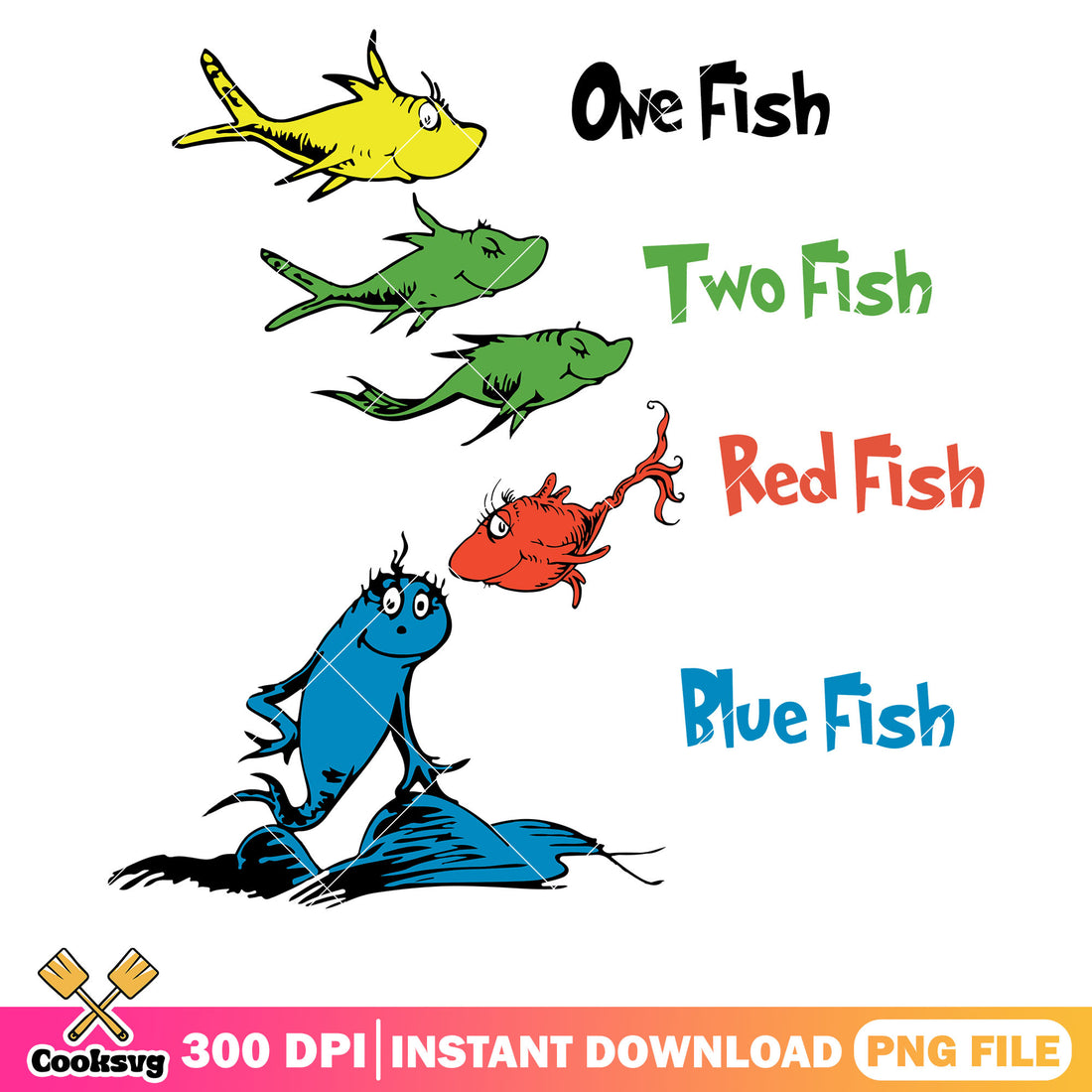 One fish two fish red blue fish png, dr seuss fish png, dr seuss png ...
