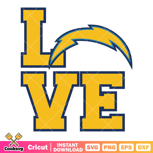 One love for my chargers svg, Los angeles​ svg, sofi stadium svg