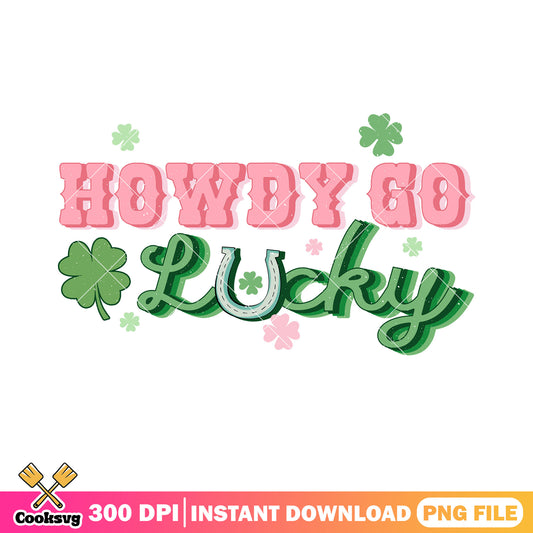 One lucky cowboy png, st patricks day png, lucky howdy png