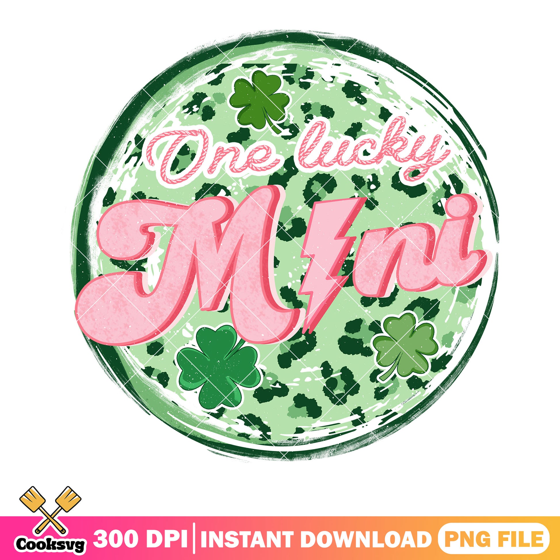 One lucky mini png, patricks clover png, saint patricks day png