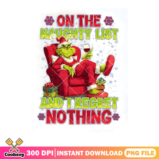 On the naughty png, grinch png, how the grinch stole christmas png