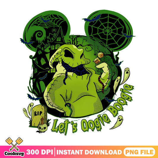 Oogie Boogie Mickey Ears Halloween PNG, Disney PNG, Halloween PNG