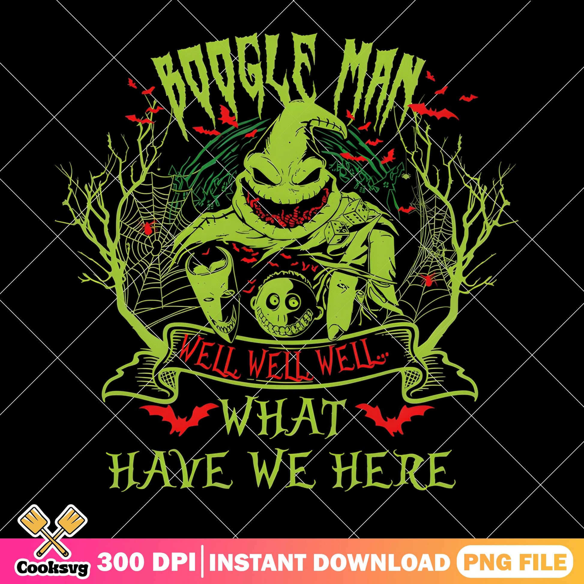Oogie Boogie Well Well Well PNG, Halloween PNG, Nightmare PNG