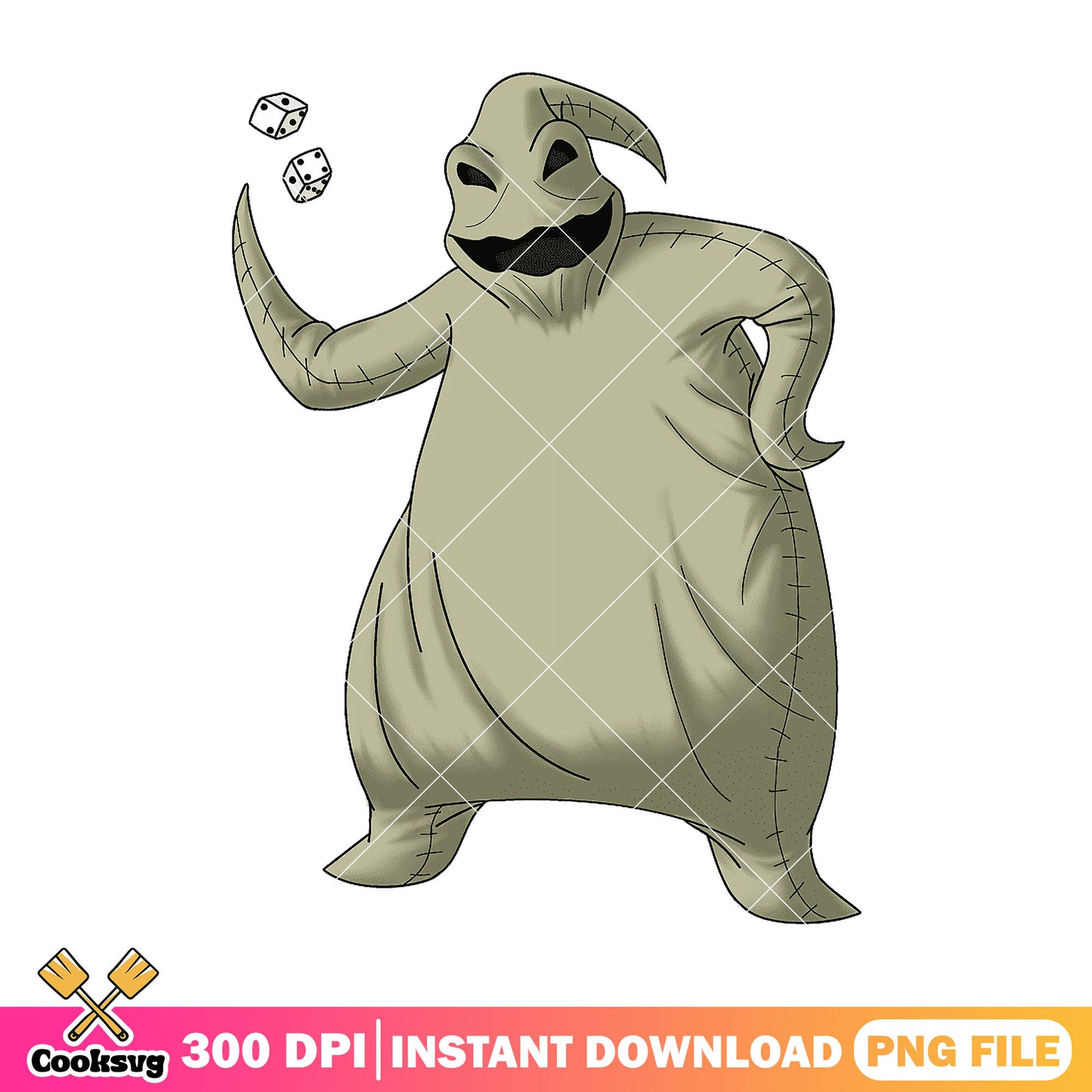 Oogie boogie design png, halloween colors png, disney oogie boogie png