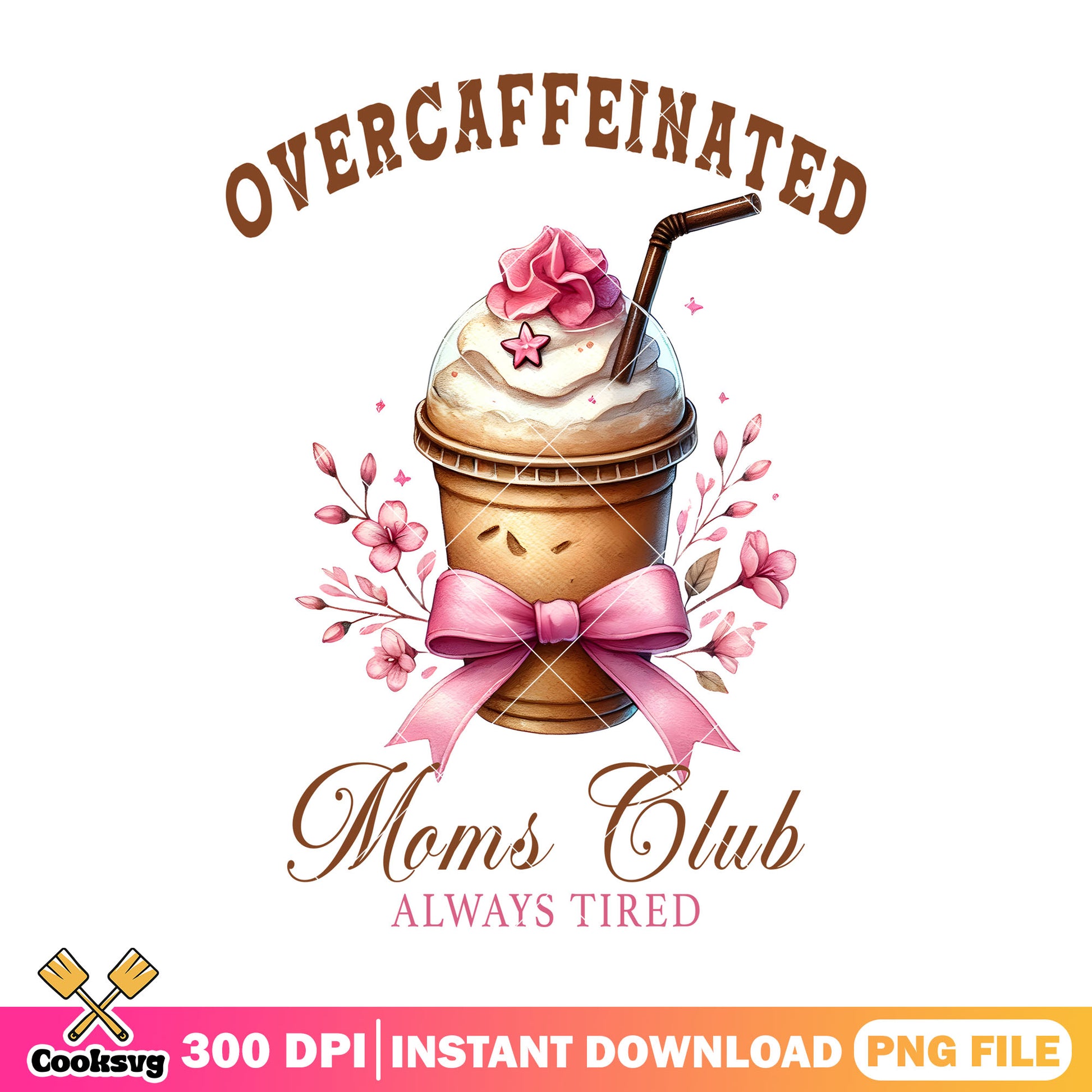 Overcaffeinated pink bow png, halloween decor png, halloween png