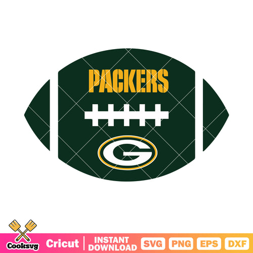 Packers pigskin ball nfl svg, Green Bay Packers svg, nfl svg