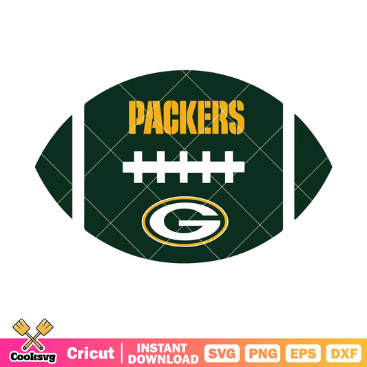 Packers pigskin ball nfl svg, Green Bay Packers svg, nfl svg