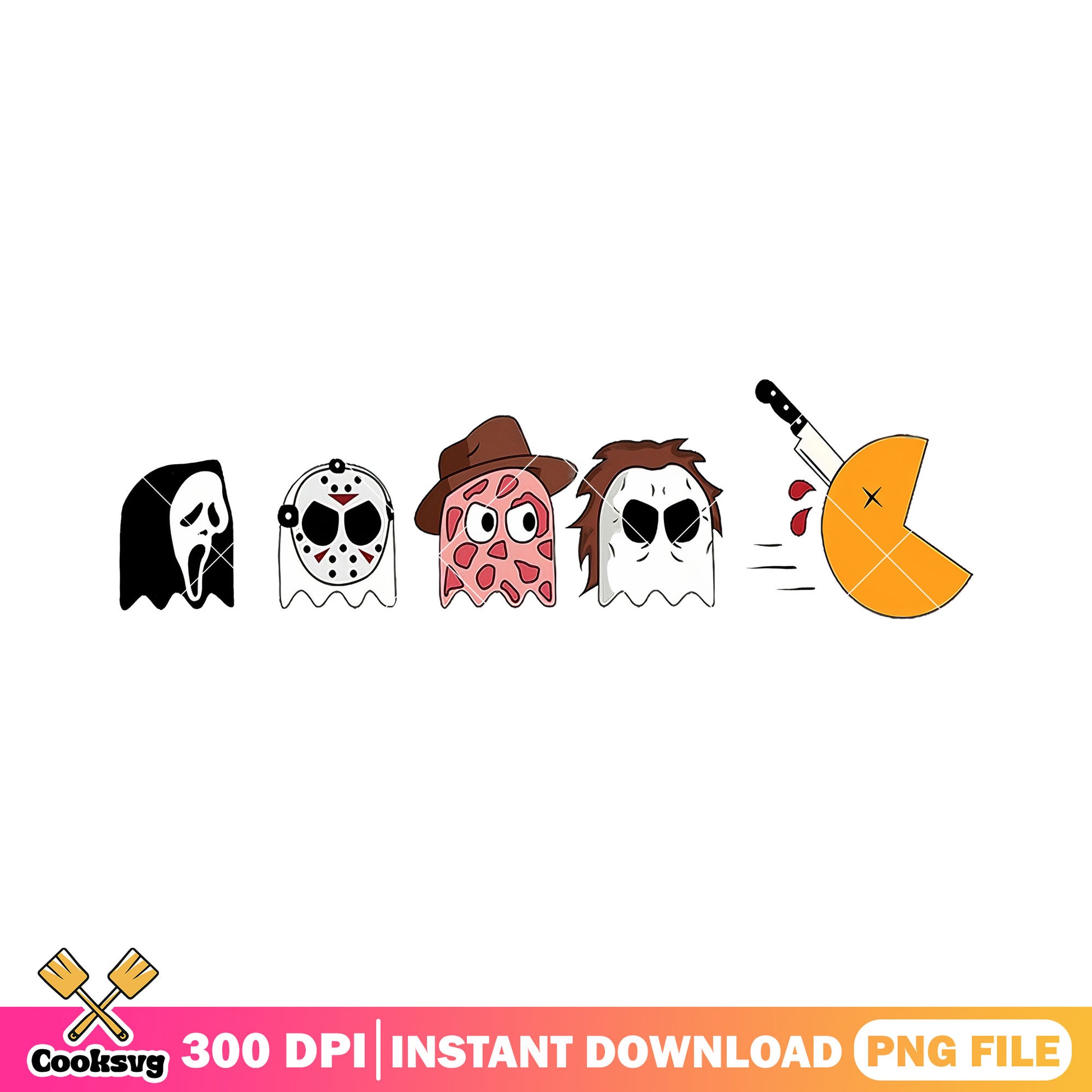 Pacman horror charracters style design png, rocky horror movies png