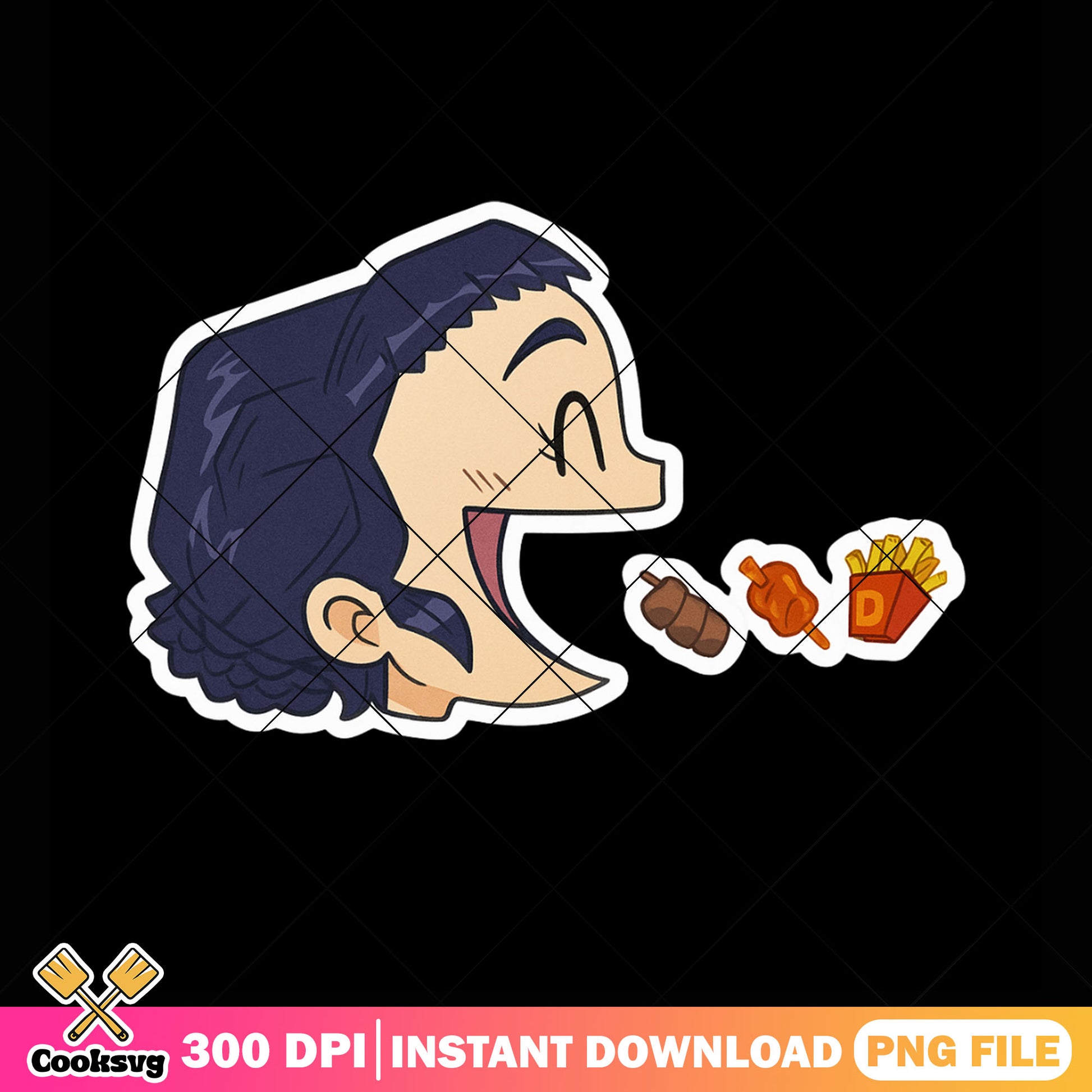 Pacman zoey png sticker, zoey huntrix png, huntrix movie png