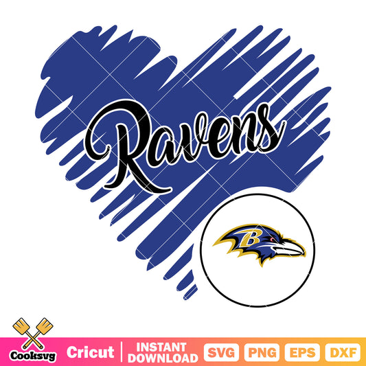 Paint heart ravents svg. baltimore ravens svg, blue falcon svg