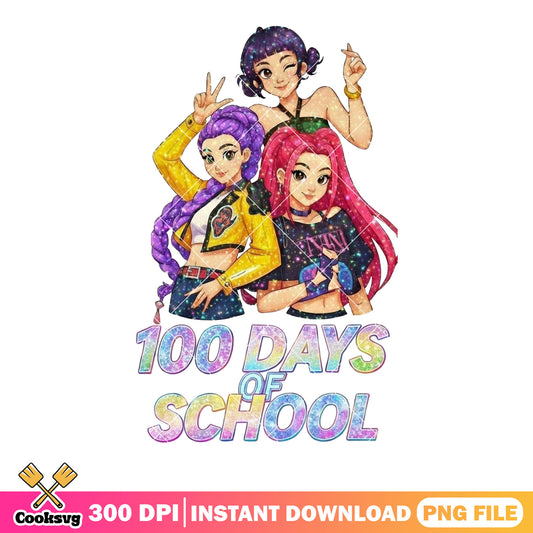 Painting school huntrix png, kpop demon hunter png, Huntrix kpop png