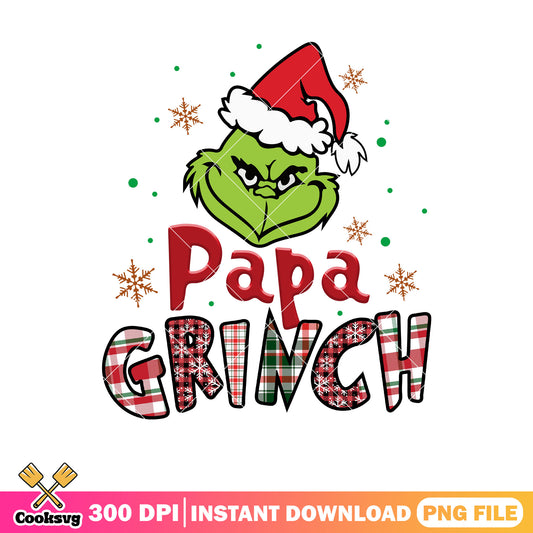 Papa grinch head christmas png, papa grinch​ png, grinch head png