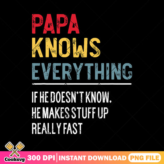 Papa knows everything png, super dad​ png, papa quotes png