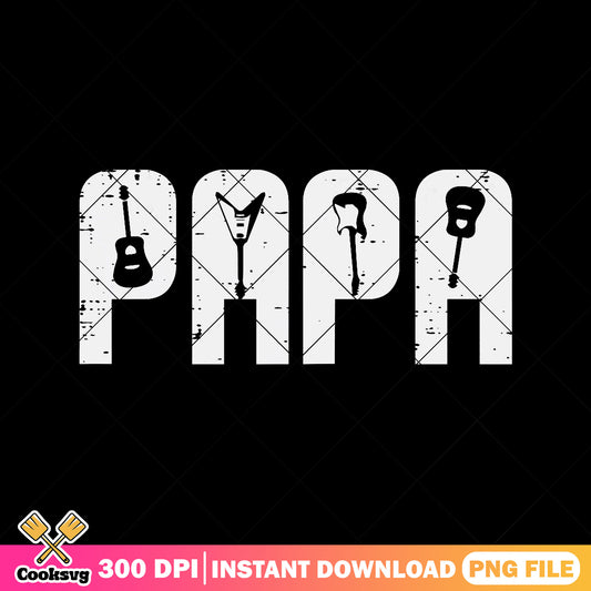 Papa rockstar father day png, dad rock​ png, happy father day png