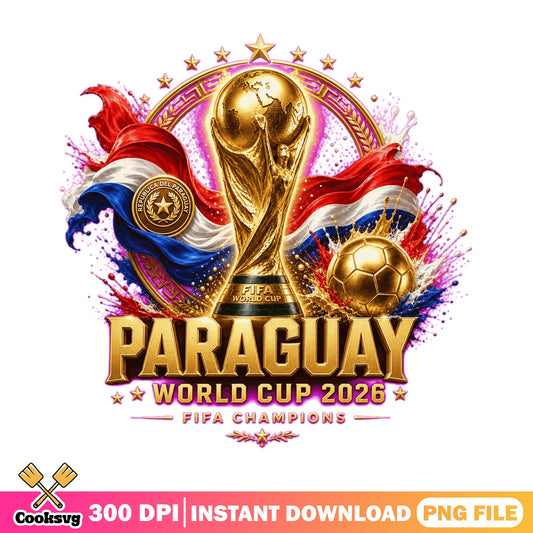 Paraguay World Cup 2026 PNG, FIFA Champions PNG, Soccer PNG