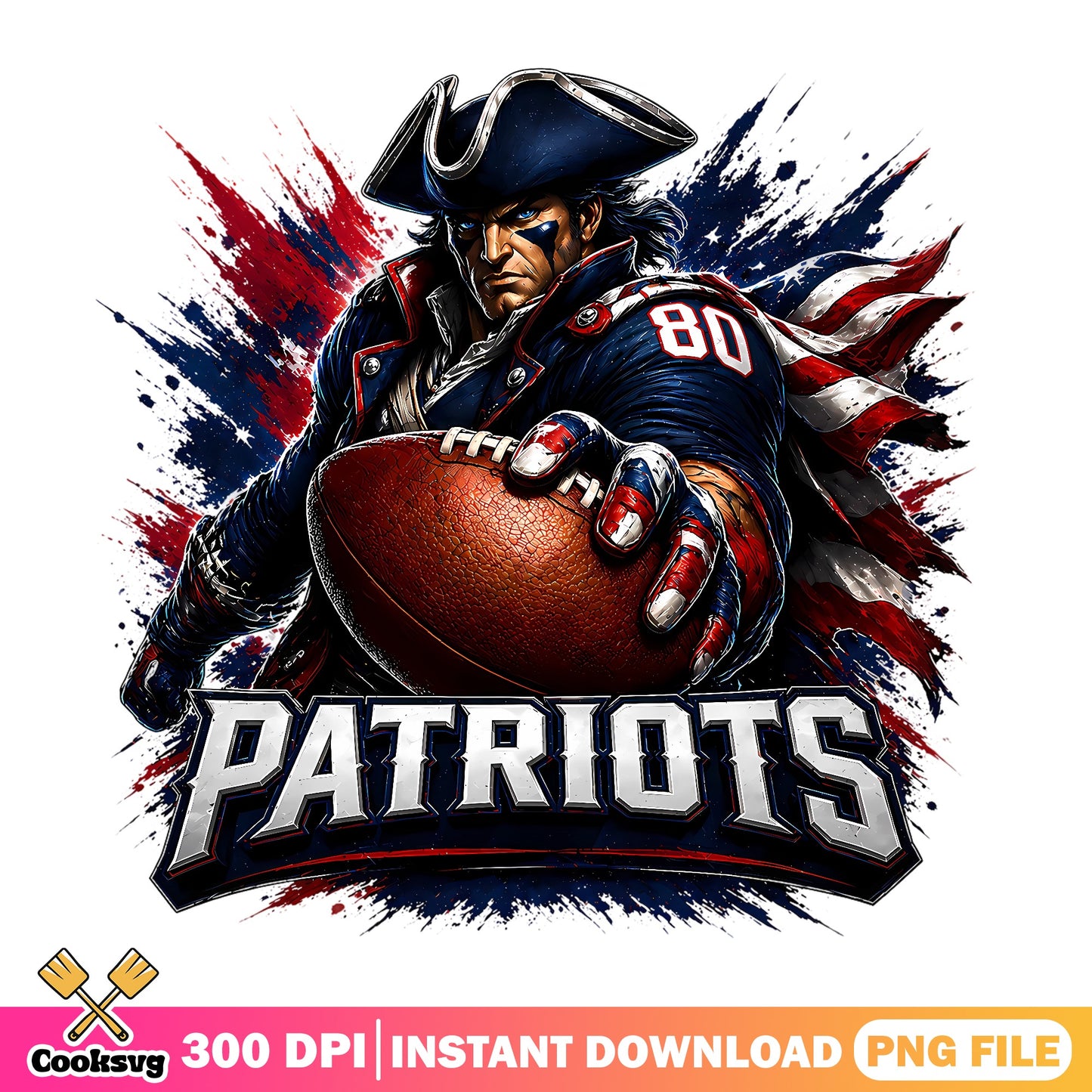 Patriots Football Mascot PNG, NFL Fan Shirt, Football Team PNG