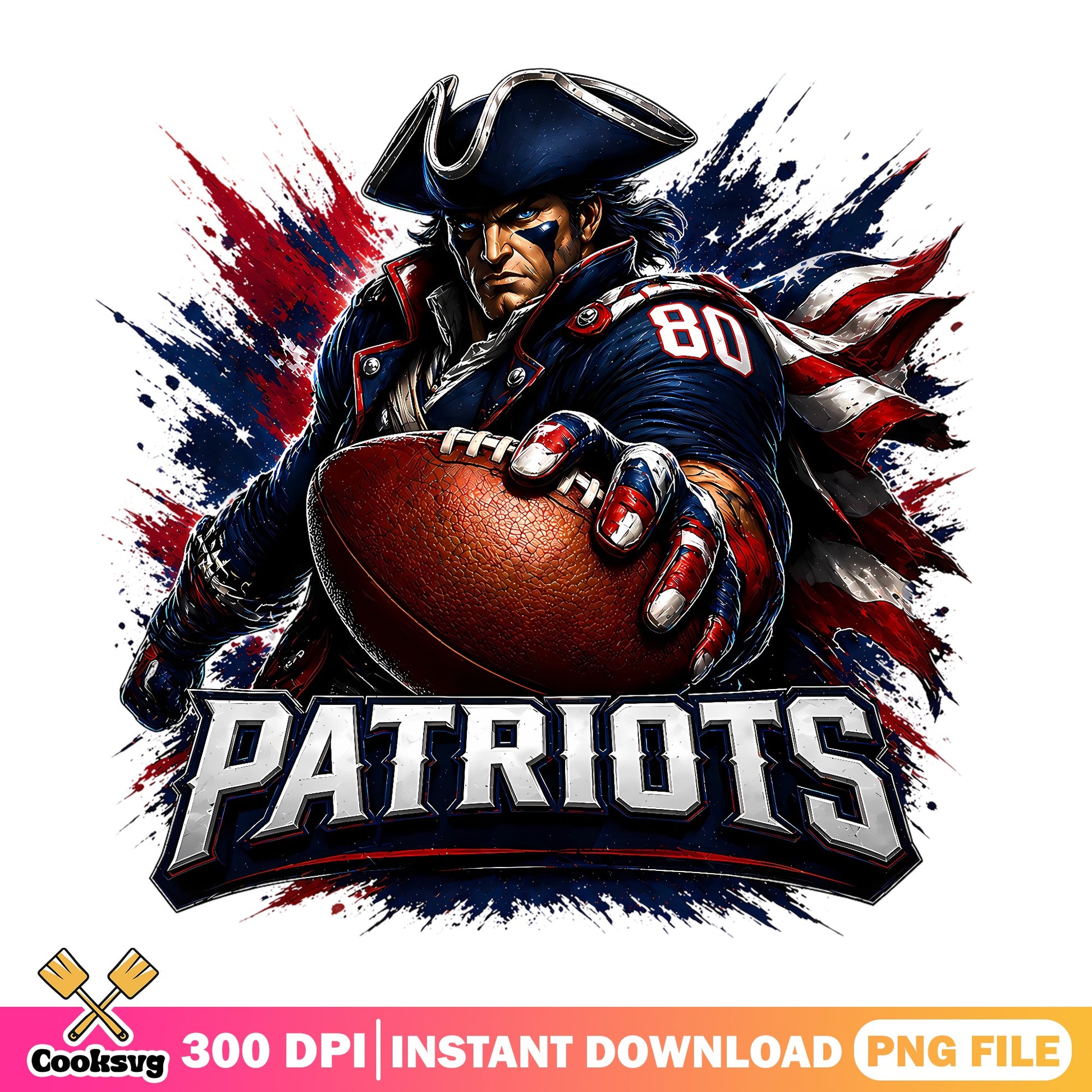 Patriots Football Mascot PNG, NFL Fan Shirt, Football Team PNG