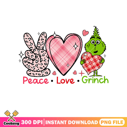 Peace love grinch baby png, peace love grinch​ png, grinch baby png