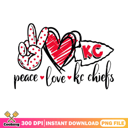 Peace love kc chiefs png, kansas city chiefs​ png, nfl teams png
