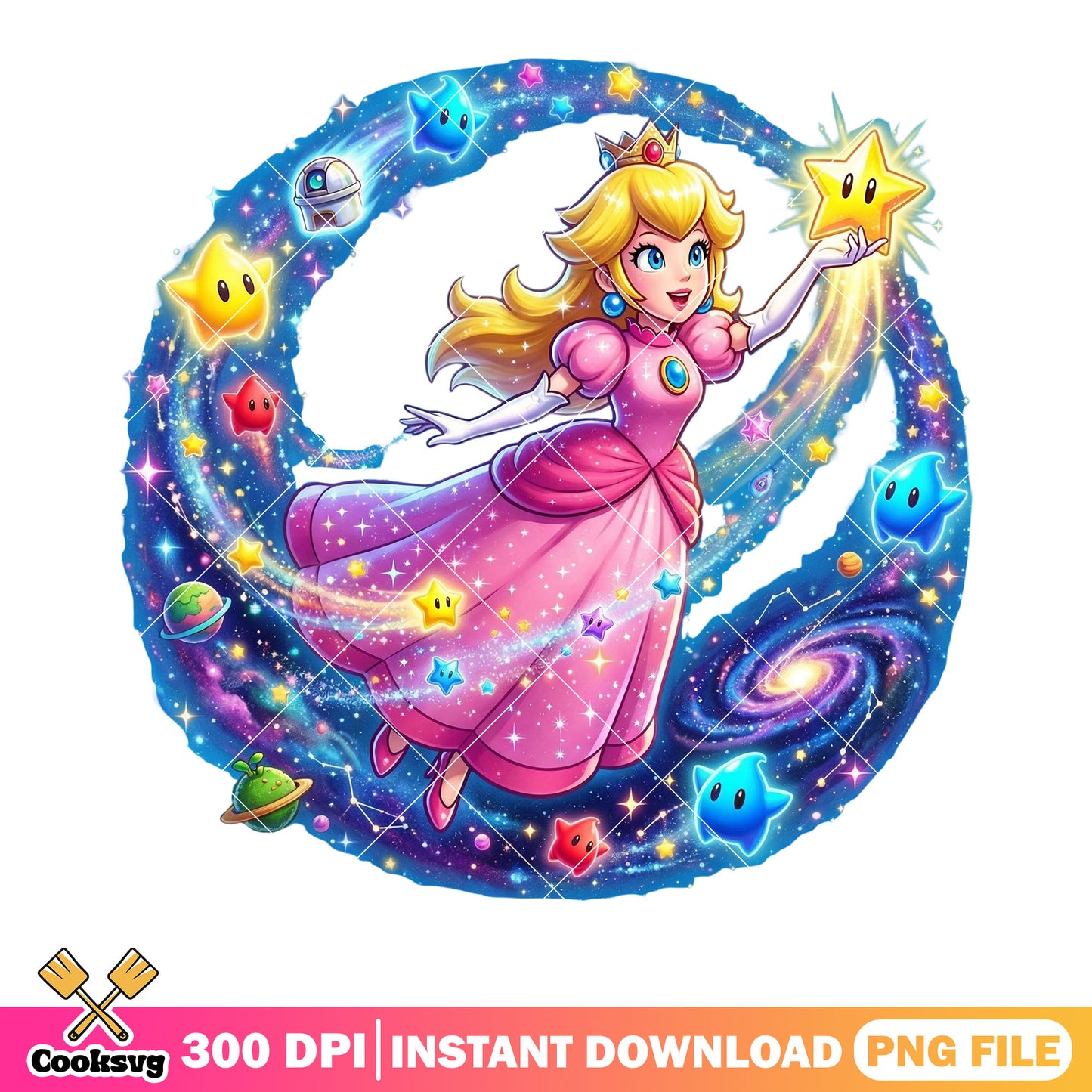 Peach galaxy princess png, galaxy nintendo switch png, mario bros png