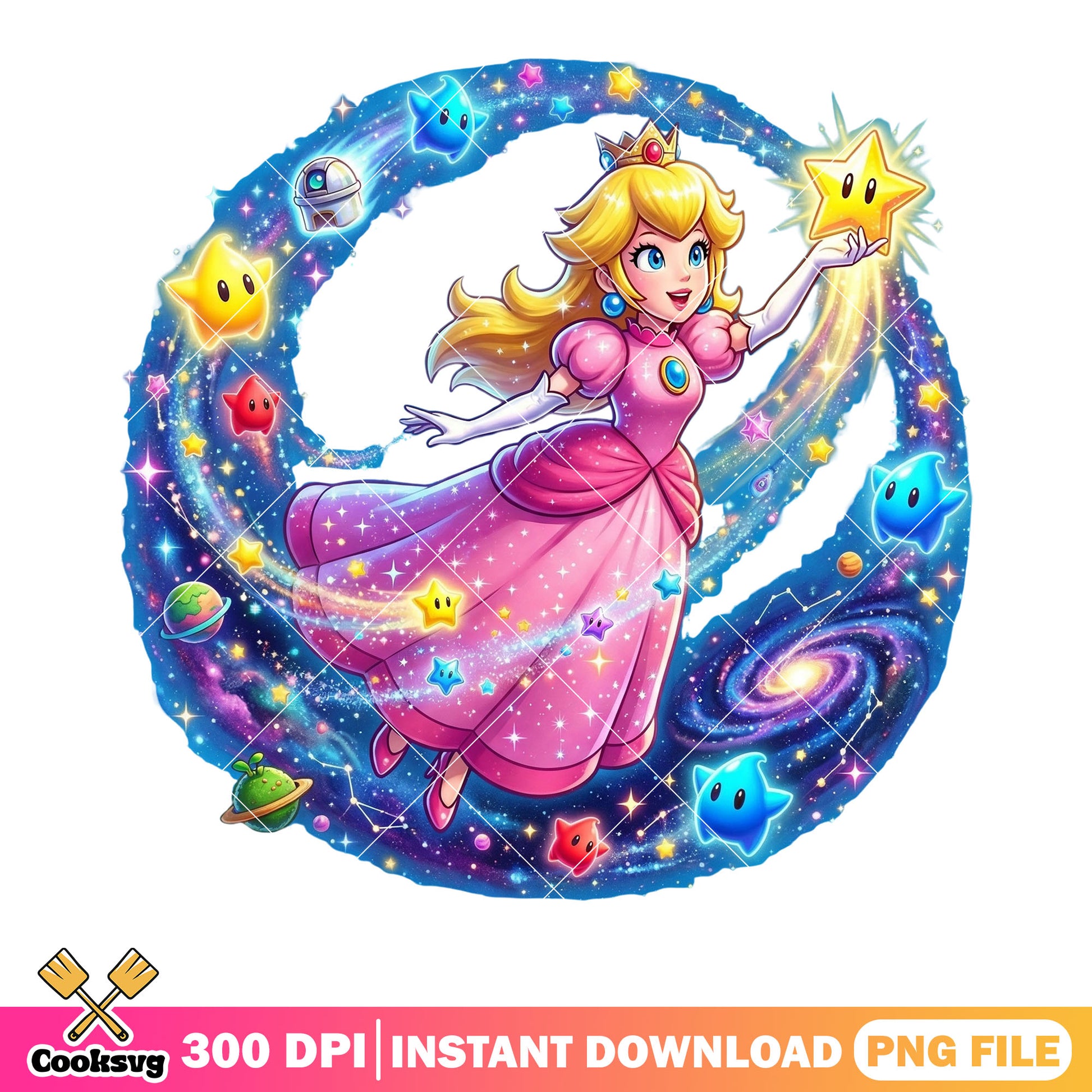 Peach galaxy princess png, galaxy nintendo switch png, mario bros png