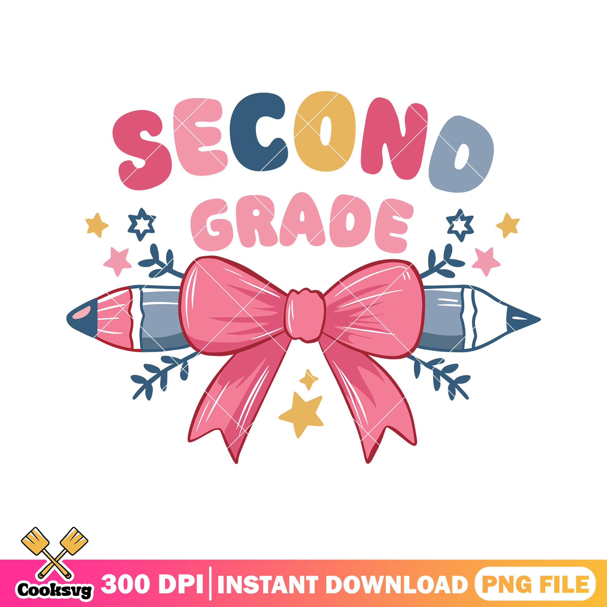 Pencil second grade png, grade 2nd png, back to school decor png