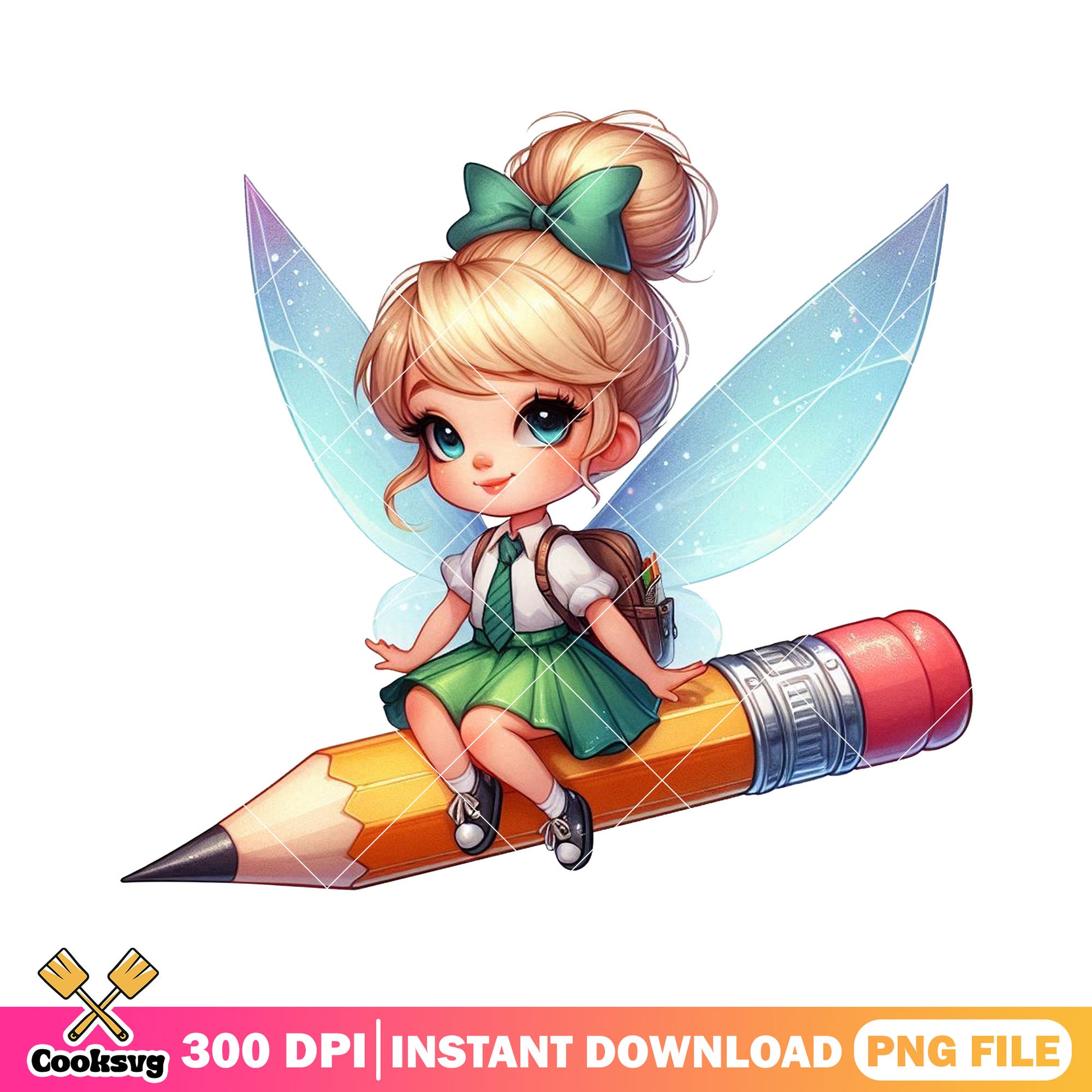 Pencil tinker bell png, disney world png,​ back to school outfit png