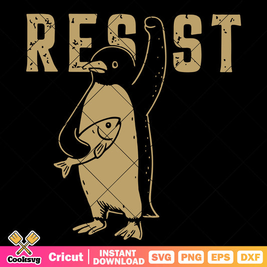 Pengunin resist trump tariffs svg, resist t shirts​ svg, trump resistance​ svg