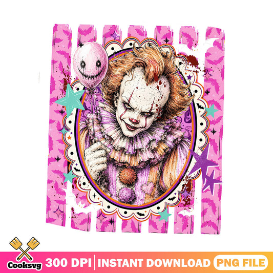 Pennywise Horror Clown PNG, It Clown Halloween PNG, Horror PNG
