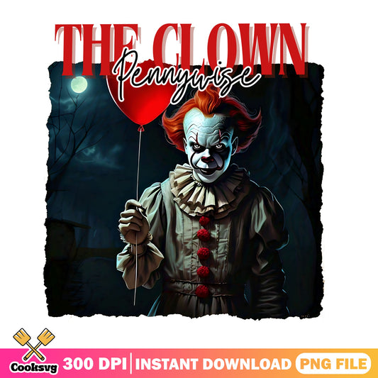 Pennywise The Clown PNG, IT Horror Halloween PNG, Scary Clown PNG
