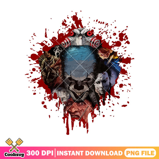 Pennywise halloween character design png, pennywise clown png