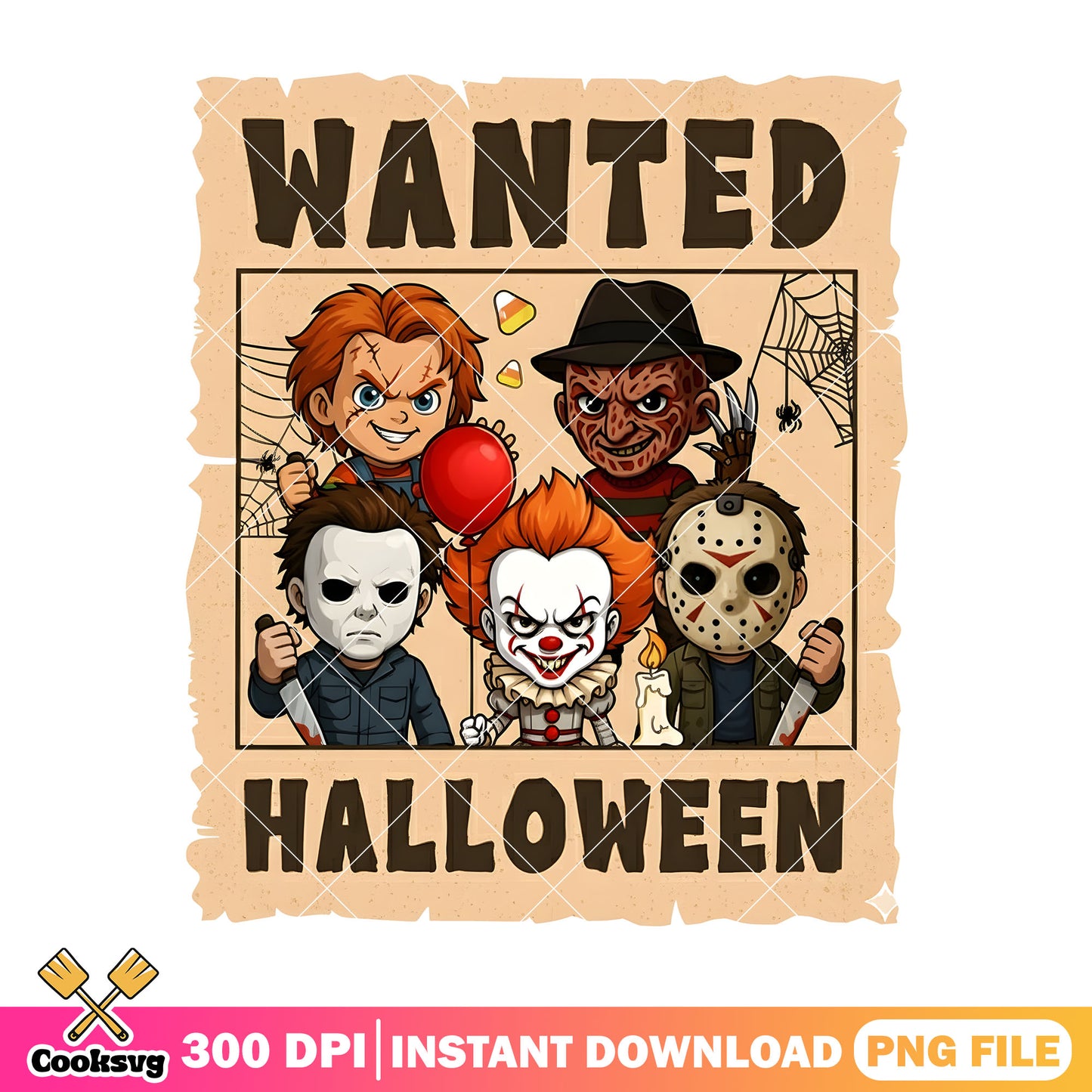 Horror wanted halloween png