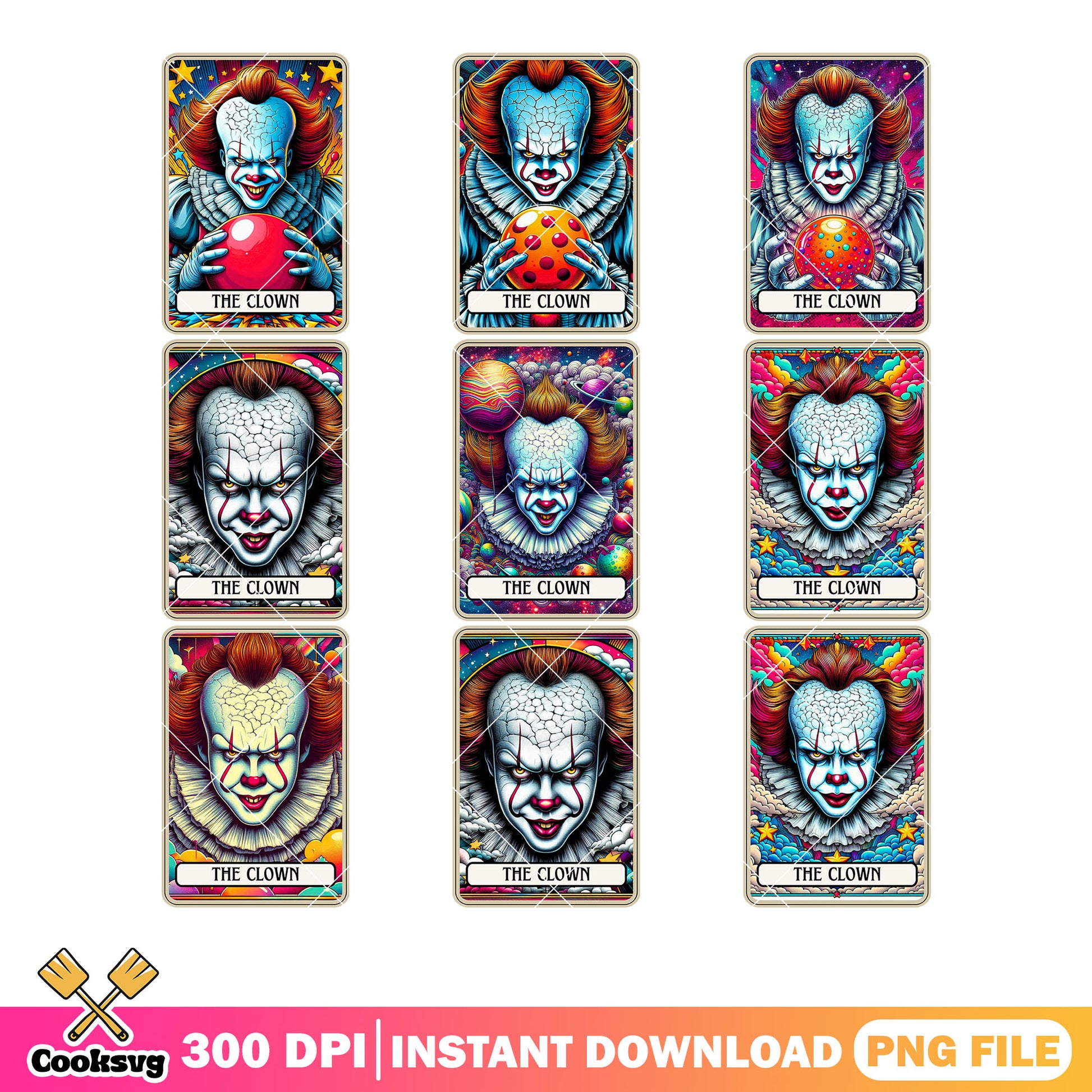 Pennywise red ball png bundle, ​crazy clown png, extraterrestrial​ png