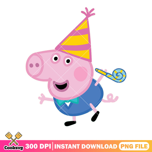 Peppa pig cartoon png, kids show png, geogre pig png