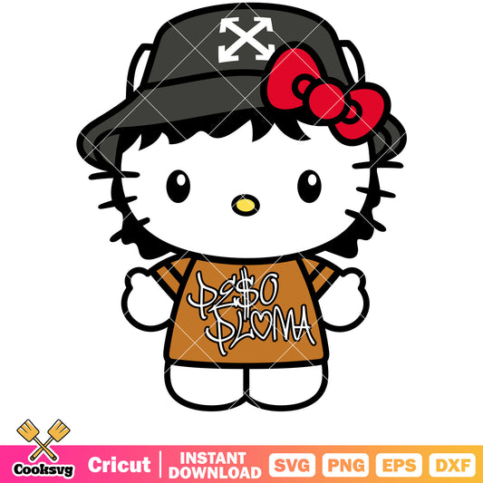 Peso pluma hello kitty svg, hello kitty svg, sanrio svg