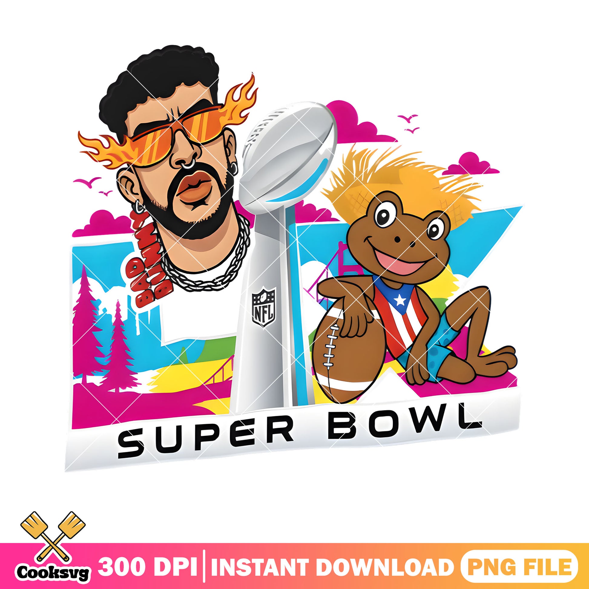 Peurto rico national football png, super bowl lx png, nfl png