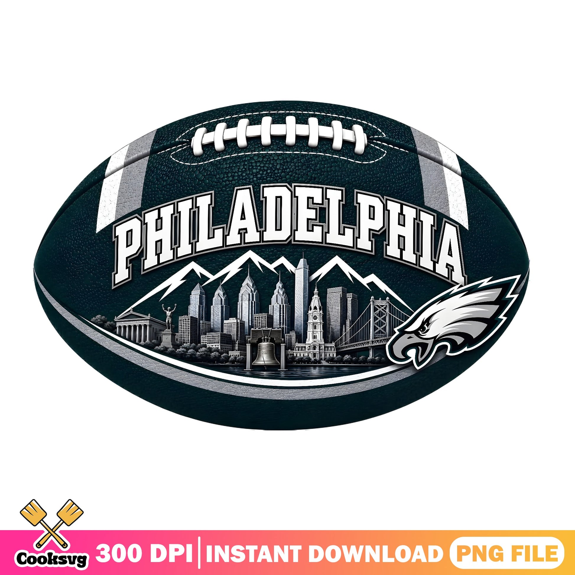 Philadelphia Eagles Football PNG, Eagles Skyline PNG, NFL PNG