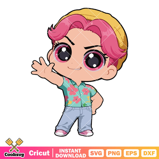 Photo pose chibi abby svg, abby saja svg, love saja boys svg