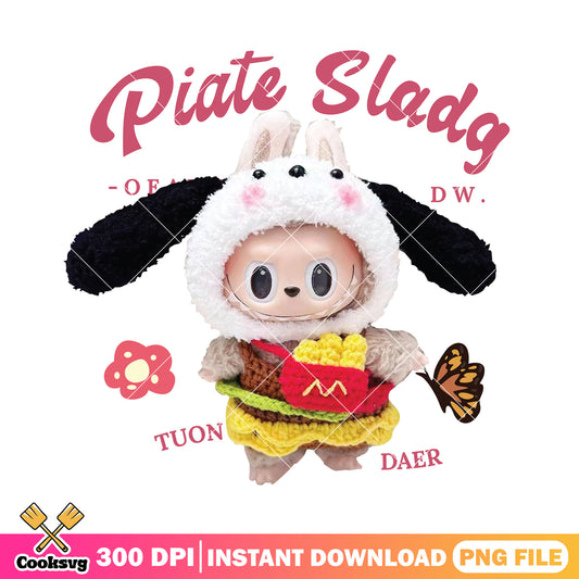 Piate sladg labubu dolls png, cute labubu png, popmart labubu png