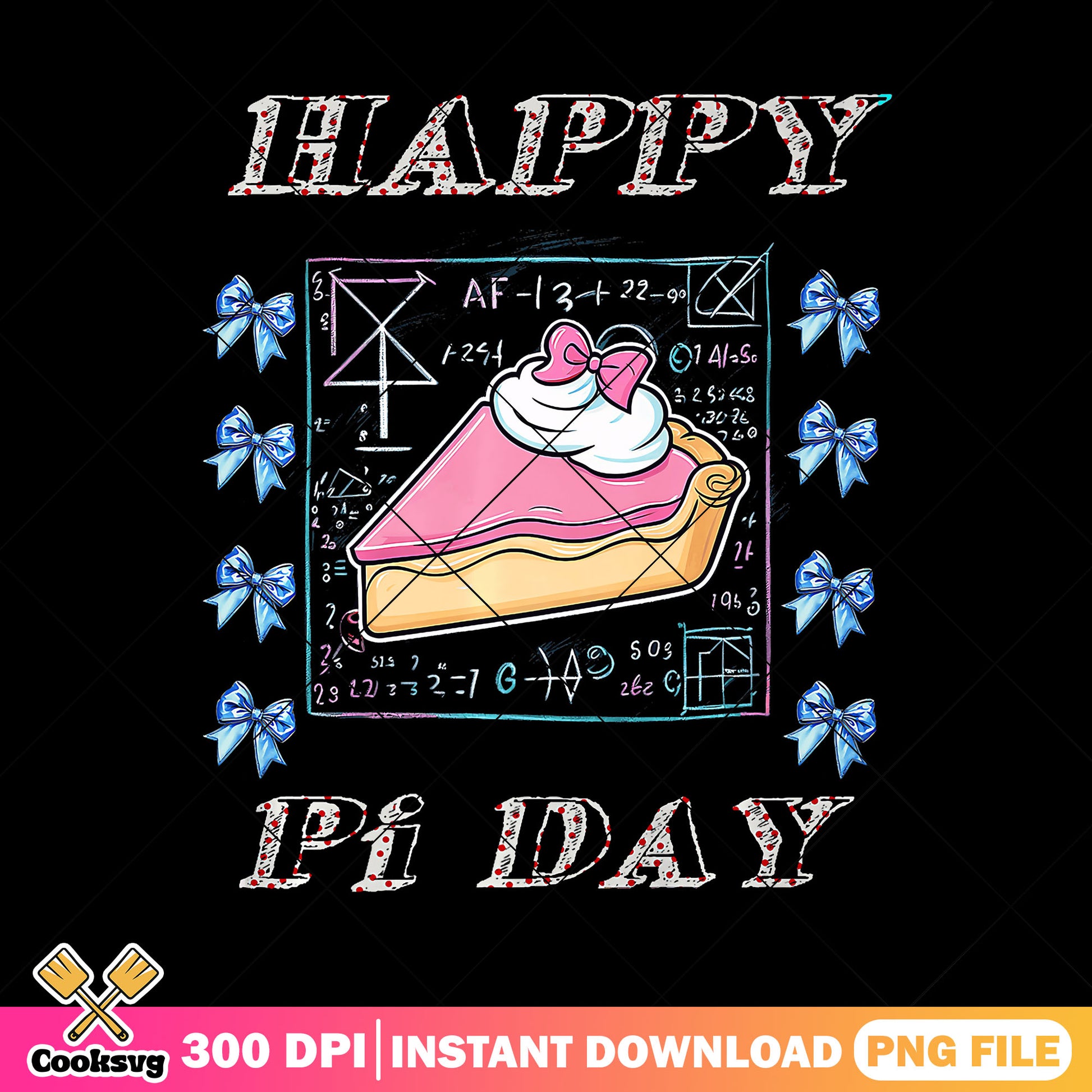 Pi day happy design png, back to school decor png, pi cake png