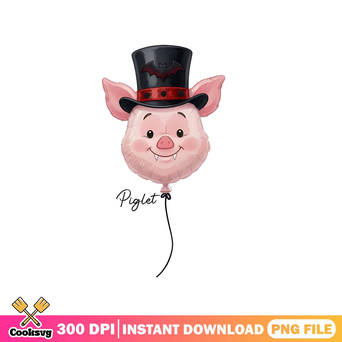 Piglet Halloween Balloon PNG, Disney Halloween PNG, Winnie The Pooh PNG
