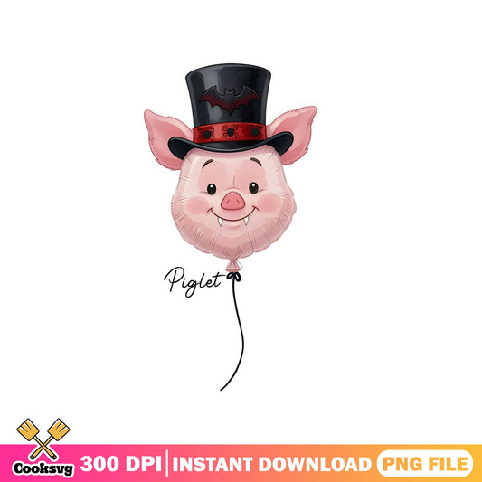 Piglet Halloween Balloon PNG, Disney Halloween PNG, Winnie The Pooh PNG