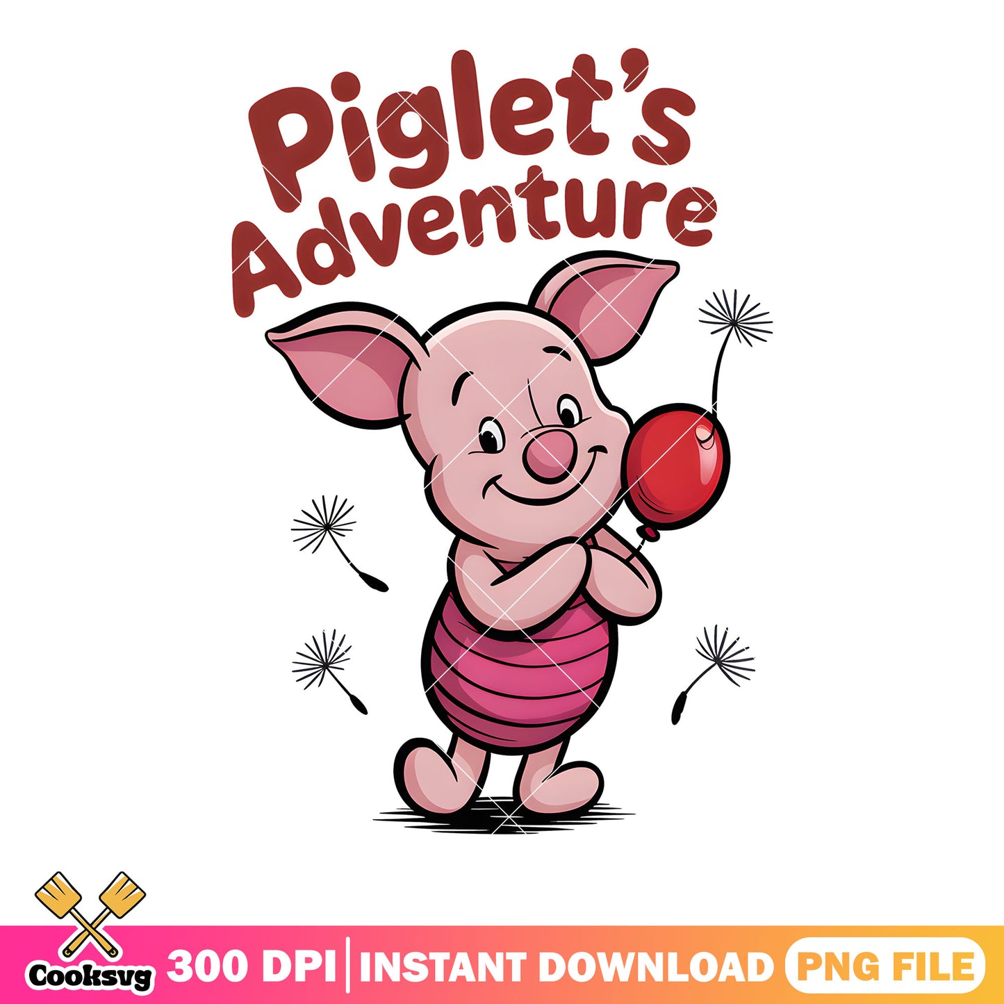 Piglet adventure poster png, winnie the pooh png, disney piglet png