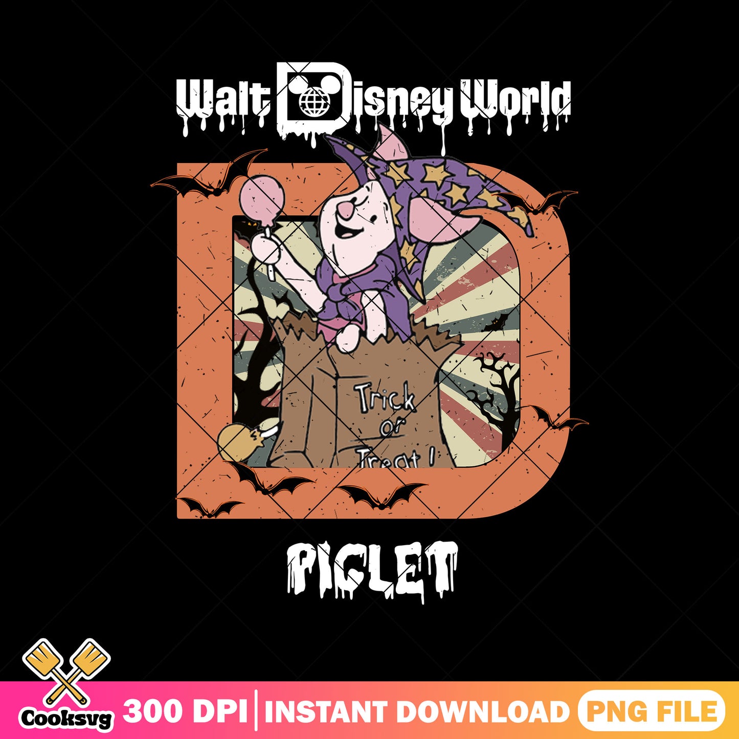 Piglet halloween cos png, halloween costume png, piglet pooh png